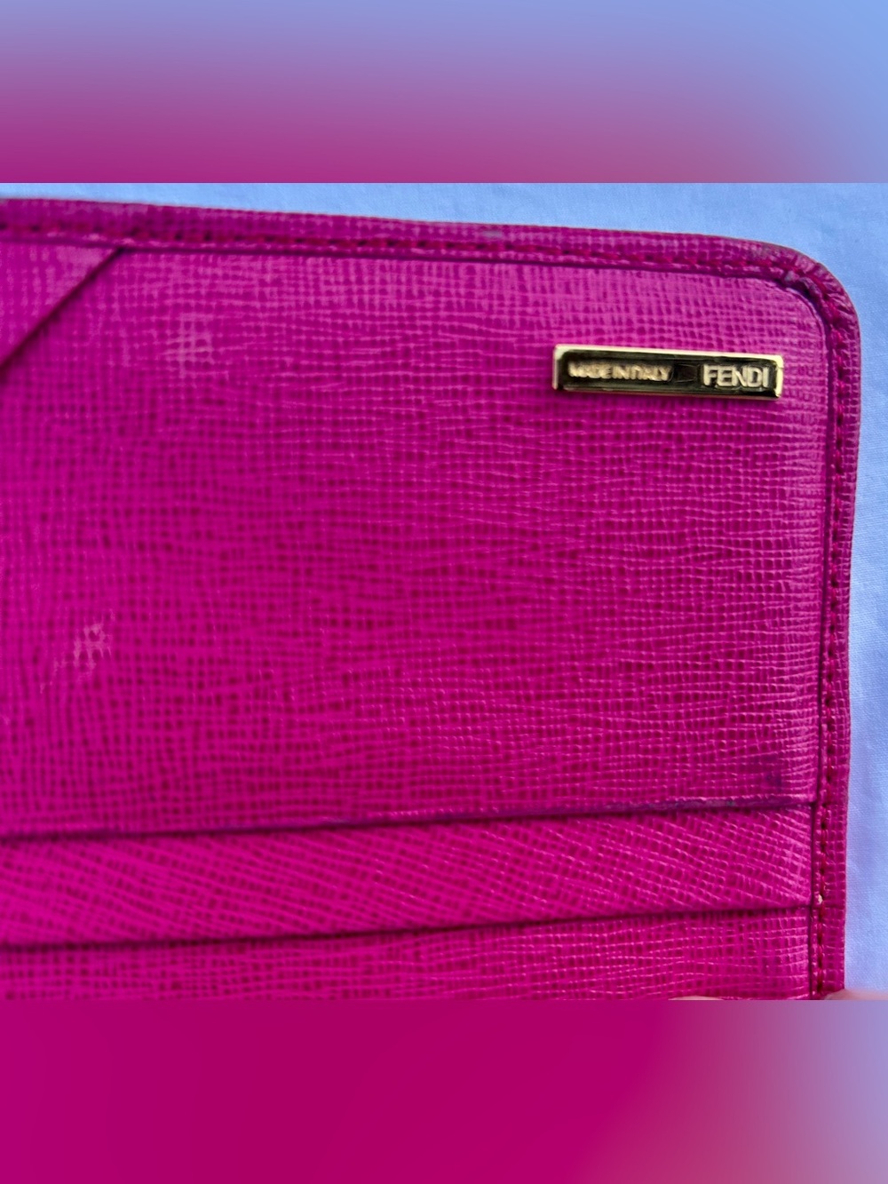 Fendi Tobacco/Pink Zucca Coated Canvas Flap Continental
Wallet. ECU - Picture 11 of 14